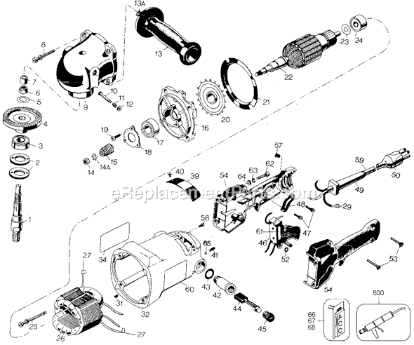 Page A Diagram and Parts List for 4046 Type 3 Black and Decker Sander Polisher